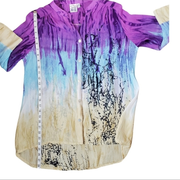 Parsley&Sage Sheer Button Up Blouse NWOT Size XL - Picture 2 of 5